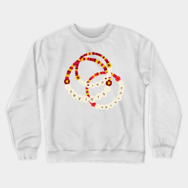 Red Friendship Bracelet Crewneck Sweatshirt by canderson13